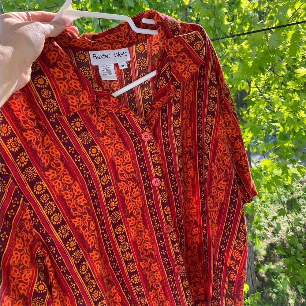Printed button up top